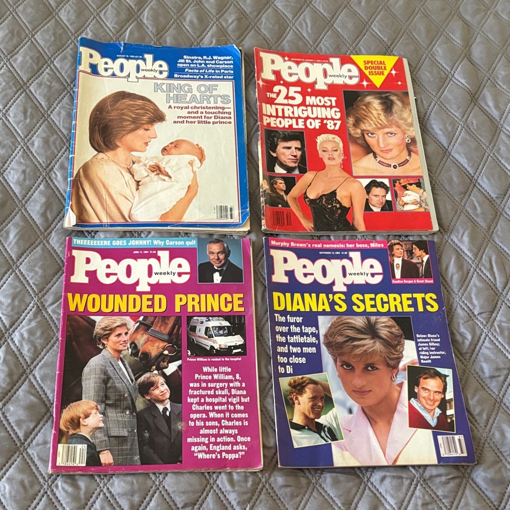 Vintage People Magazine Collection Weekly ‘82 ‘88 ‘ 91 ‘92 Lady Diana Sinatra